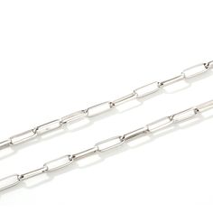 Bring out your uniqueness with this awe-inspiring sterling silver chain necklace. This popular necklace with long oval paper clip links is a very cool necklace, a perfect everyday piece that will add edge to any look for a modern feel. Moreover, this chain necklace is so bright and shiny with smooth edges all around, this piece is also cute and well made, that you will get many compliments and focus the moment you put it on.Weight: 13.476 gMaterial: Plating Color: SilverLength: 440 mm Formal Silver Paperclip Chain Bracelet, Formal Silver Paperclip Bracelet With Cable Chain, Modern Silver Paperclip Chain Bracelet, Modern Oval Link Paperclip Bracelet With Silver Chain, Silver Paperclip Chain Necklace For Formal Occasions, Silver Paperclip Chain Bracelet With Oval Links, Silver Paperclip Chain Necklace With Delicate Chain, Silver Link Paperclip Bracelet With Cable Chain, Silver Oval Paperclip Chain Necklace