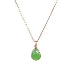 PRICES MAY VARY. 【MATERIAL OF TEAR DROP NECKLACEL】: This teardrop pendant necklace is made of raw stone healing crystal,real rose gold plated and natural green jade stone, lead free and nickel free, hypoallergenic, and will not harm the skin. 【SIZE OF GOLD NECKLACE】: Length of the emerald green pendant necklace is 18"+2" extension, pendant 0.72*0.48", weight 5g. 【2 WAYS TO WEAR】: You can only wear minimalist chain or with gemstone pendant together. 【NATURAL STONE】: Green stone can make you manic Green Pendant Necklace, Minimalist Chain, Green Pendant, Real Rose, Green Pendants, Pendant Choker, Stone Healing, Green Jewelry, Rose Gold Chain