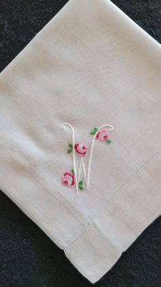 Vintage Ladies Handkerchief, Hemstitched Blush Linen, Varigated Pink Petit Point Roses Embellished with Cream Embroidered Initial W.  "Environmentally Friendly, Practical, Functional, Fashionable." Measures Approximately 14" ▪︎ one tiny flea bite spot (see last picture) please review pictures as they are part of the description. Very pretty Hanky, no holes or other stains, beautifully stitched, well cared for. Ladies Handkerchiefs, Embroidered Initials, Vintage Hankies, Environmentally Friendly, Scarf Accessory, Vintage Ladies, Wedding Party, Initials