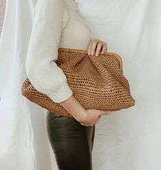 Wood Large Raffia Bag. Wedding Clutch Voluminous Clutch. - Etsy Everyday Clutch With Braided Handles, Chic Clutch With Braided Handles For Everyday, Chic Everyday Clutch With Braided Handles, Elegant Brown Straw Bag For Spring, Chic Brown Spring Clutch, Chic Spring Pouch Straw Bag, Spring Chic Pouch Clutch, Chic Woven Clutch For Spring, Chic Spring Pouch Clutch