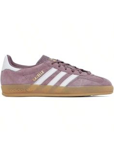 Default  Collar     Embellished   Sports & Outdoor Shoes Purple Gazelle, Adidas Gazelle Women, Soft Vibe, Casual Athletic Shoes, White Chic, Casual Athletic, Purple Lace, Adidas Gazelle, Pose Ideas