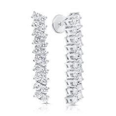 Unique Bridal Gift, Diamond Earrings Made Of Solid 18k White Gold, Set With 2.80CT EARRINGS DETAILS: ♥ 18k Gold White gold ♥ Earrings Weight - 6.4g ♥ Total Diamonds Weight (Carat) - 2.80CT 1.40CT each earring Color G Clarity VS * 100% Natural Certified Diamond * * Certified Gemologist Appraiser is available for an additional amount of 30$ * --- ♥ SIZES ♥ --- Earrings size: Width- 0.19 inches / 0.5 cm Length- 1.1 inches / 2.8 cm --- ♥ SHIPPING ♥ --- * FREE SHIPPING WORLDWIDE * This beautiful piec White Gold Earrings, Bridal Gifts, Gorgeous Necklaces, Earrings Dangle, Wedding Earrings, Bridal Wedding, Wedding Bridal, Jewelry Earrings Dangle, Gold Earrings