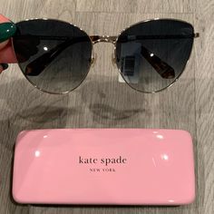 New W Tags Kate Spade Sunglasses: Comes With Original Case And Cleansing Tissue Wrapped Subtle Cat Eye Style Ombr Colored Lenses Kate Spade Sunglasses Women, Kate Spade Glasses, Subtle Cat Eye, Kate Spade Sunglasses, Red Sunglasses, Tortoise Sunglasses, Hello Sunshine, Kate Spade Accessories, Rectangular Sunglasses