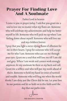 prayer for finding love and a soulmate