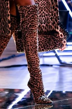 Leopard Blingbling Fashion Boots - Fashionsarah.com Animal Print Boots, Boot Collection, Buy Boots, Winter Shoes For Women, Animal Print Fashion, Mob Wife, Weight Workout, Dope Fashion, Long Boots