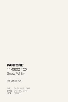 pantone 11 - 10802 tcx snow white fil cotton tox