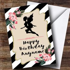 a birthday card with an image of a fairy on it