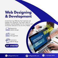 an advertisement for web designing and development