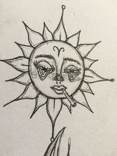 Aries Sun, Arte Grunge, Grunge Art, Doodle Art Designs, Mini Drawings, Art Drawings Sketches Creative, Hand Art Drawing