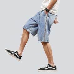 Come and experience the Nineties style with our 2023 Summer Collection free denim shorts featuring bands! These mid-rise shorts feature a drawstrings closure. and are made from stonewashed. stretchy fabric for a casual fit.Distinctive Features: 90's Style: Enjoy a blast from the past with these shorts that feature a distinctive look from the Nineties. Stonewashed: The stonewashed fabric adds a unique texture to the shorts. giving them a classic. vintage look. Loose Fit: With a loose fit. these s Sporty Jean Shorts With Built-in Shorts For Spring, Casual Denim Blue Summer Shorts, Casual Denim Blue Jean Shorts For Summer, Denim Jean Shorts For Summer Streetwear, Casual Denim Jean Shorts For Summer, Casual Jean Shorts For Spring, Spring Streetwear Jean Shorts, Casual Denim Blue Jean Shorts For Streetwear, Casual Streetwear Shorts