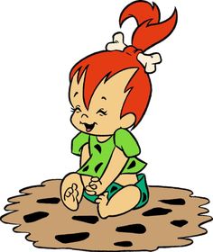 Pebbles - Flintstones 2.25" Round Button Flintstone Cartoon, Pebbles And Bam Bam, Pebbles Flintstone, Kids Bedroom Boys, Inkscape Tutorials, Fred Flintstone, Hanna Barbera Cartoons