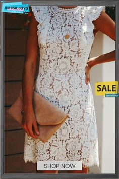 Lace Ruched Shoulder Sleeveless Dress Elegant Sleeveless Dress For Beach, Elegant Sleeveless Maxi Dress For Beach, Elegant Sleeveless Mini Dress For Vacation, Sleeveless Ruffle Dress For Day Out, White Sheath Sleeveless Dress For Summer, White Sleeveless Sheath Dress For Summer, Women's Fashion Dresses, Sleeveless Dress, Fashion Dresses