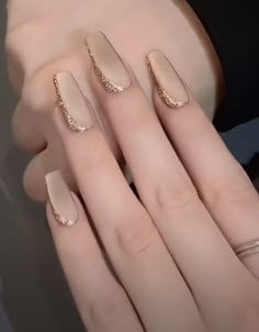 Light Brown Nails, Nailart Aesthetic, Gel Nail Art Designs, Work Nails, Pretty Nail Art Designs