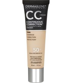 Description:#1 Dermatologist Recommended Coverage Brand&#x2C; Dermablend brings you Continuous Correction™ Tone-Evening CC Cream SPF 50+. This non-comedogenic CC Cream foundation provides skin tone coverage&#x2C; correction&#x2C; and protection. SKIN TONE FULL COVERAGE: Weightless and breathable&#x2C; this CC Cream gives a perfectly balanced and undetectable full coverage without clogging pores or weighing skin down. Fade Dermablend Cc Cream, Makeup Finds, Dream Reality, Cream Foundation, Sls Free Products, Skin Radiance, Dermatologist Recommended, Hawaii Vacation, Cc Cream