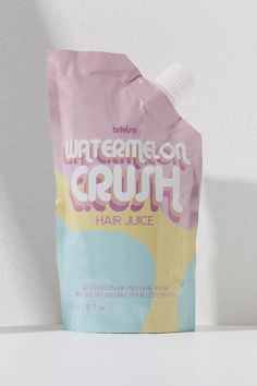 Triviso Watermelon Crush Hair Mask | Free People Sunscreen Natural, Watermelon Crush, Apricot Fruit, Rice Powder, Watermelon Fruit, Grapefruit Essential Oil, Rapeseed Oil, Water Flowers, Wellness Products