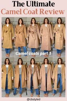 These are the best camel coats for all your casual trench coat outfits for 2023. Perfect camel coats for winter fashion with outerwear for street style inspired outfits! Brown Trench Coat Outfit, Tan Winter Coat, Trenchcoat Outfit