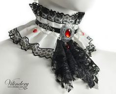 White Choker, Fantasy Jewelry, Red Eyes, Gothic Lolita, Character Outfits, Lolita Fashion