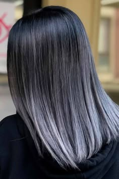 Silver Ombre Hair, Gray Hair Highlights, Grey Ombre, Hair Color Highlights, Grey Hair Color