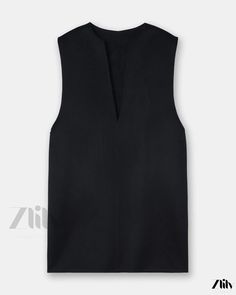 Zlily - New Sleeveless Wool Blend Double-sided Sheath Dress with Casual Fit Neckline Fitted Sleeveless Top With Side Slits, Mid Length Skirts, Skirt Skirt, Casual Fit, Types Of Skirts, Color Combination, Casual Fits, Single Piece, A Line Skirt