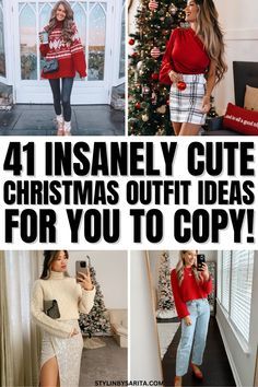 Cute Christmas Party Outfits, Outfits For Short Women, Festive Christmas Outfit, Christmas Dress Up, Cute Christmas Outfits, Christmas Outfit Ideas, Trendy Christmas Outfits, Hair Mistakes