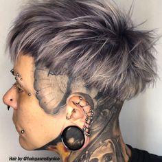 Smoke Screen® - Professional Gel Semi-Permanent Hair Colo- smoke gray, smoky color, smoky hair, smoky pastelizer, slate gray, grey, silver hair Punk Birthday, Manic Panic Hair Color, Shaved Hairstyles, Dyed Hair Men, Gel Hair, Short Hair Up, Mens Hair Colour, Professional Hair Color, Men Hair Color