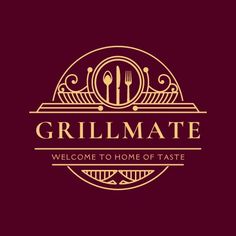 the logo for grillmatee, a restaurant that serves food and is designed to look like