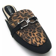 A pair of Victoria K women's easy slip on mule in leopard print with a fashionable buckle across the front, offers a combination of comfort and style. The rubber sole adds stability. This trendy sleek and chic look wears well anytime throughout the day or a night out in the town. An elegant pair of Victoria K Mules add flair to your everyday wardrobe, and these come in a range of colors. Size: 7.  Color: Brown.  Gender: female.  Age Group: adult. Flat Oxford Shoes, Mules Women, Oxford Flats, Moccasins Shoes, In The Town, Leather Moccasins, Slip On Mules, Silver Shoes, Beige Brown