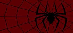 a black spider web on a red background