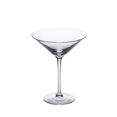 an empty martini glass on a white background