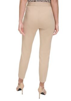 Fashioned in a slim silhouette, these ankle-length pants from Tommy Hilfiger add chic style to your wardrobe. | Tommy Hilfiger Women's Pintuck Slim Leg Ankle Pants, Sand, 4 Spring Office Dress Pants With Cropped Leg, Spring Office Cropped Dress Pants, Spring Cropped Dress Pants For Office, Spring Cropped Leg Fitted Dress Pants, Spring Ankle-length Elastane Dress Pants, Tommy Hilfiger Spring Trousers, Pull-on Ankle-length Dress Pants, Tommy Hilfiger Fitted Trousers, Tommy Hilfiger Straight Leg Spring Pants