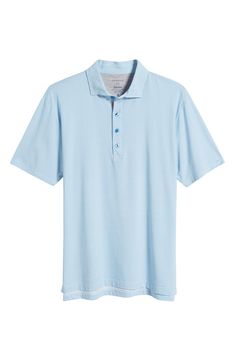 Soft cotton and silky lyocell bring exceptional comfort to an all-activity golf polo that offers lots of stretch and resists wrinkles to keep you looking smart. Button half placket Hidden-button collar Short sleeves 63% cotton, 27% lyocell, 10% spandex Machine wash, tumble dry Imported Classic Spring Polo Shirt For Golf, Cotton Golf Polo Shirt With 4-way Stretch, Golf Polo, Wrinkles, Short Sleeves, Nordstrom, Golf, Spandex, Bring It On