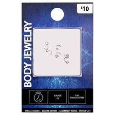 Enhance your style with the Body Jewelry Women's Adult 22G Stainless-Steel Multi-Shape Crystal Nose Ring Set. This 6-pack of nose rings offers a variety of stunning designs featuring sparkling crystal accents. Crafted from high-quality, durable 22-gauge stainless steel, these nose rings are hypoallergenic and comfortable for everyday wear. Each ring features a unique shape, from classic studs to more intricate designs, giving you the flexibility to switch up your look with ease. Whether you're l Nose Rings, Sparkling Crystal, Intricate Designs, 6 Packs, 6 Pack, Ring Set, Body Jewelry, Jewelry Collection, Everyday Wear