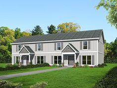 this is a computer rendering of these two - story house plans for the new home