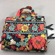 Vera Bradley Happy Snails Hanging Travel Organizer Toiletries Jewelry Bag Multicolor Large Capacity Bags For Storage, Large Capacity Multicolor Rectangular Cosmetic Bag, Everyday Multicolor Large Capacity Cosmetic Bag, Large Capacity Multicolor Cosmetic Bag For Daily Use, Vera Bradley Pencil Pouch, Vera Bradley Duffel Bag, Vera Bradley Luggage, Makeup Brush Case, Frye Harness Boots