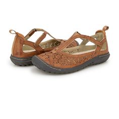 Spring Brown Mary Janes With Removable Insole, Brown Mary Janes With Removable Insole For Spring, Casual Flat Mary Janes For Spring, Casual Brown Closed Toe Mary Janes, Brown Slip-on Mary Janes For Spring, Casual Mary Janes With Round Toe For Spring, Spring Casual Mary Janes With Round Toe, Casual Brown Slip-on Mary Janes, Casual Leather Footbed Mary Janes