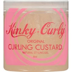 Kinky-Curly Original Curling Custard Natural Hair Styling Gel -  8oz Best Curl Products, Loose Wavy Curls, Wavy Curls, Curly Hair Products, Shoulder Hair, Curl Cream, Curly Girl Method, Natural Hair Products, Styling Gel