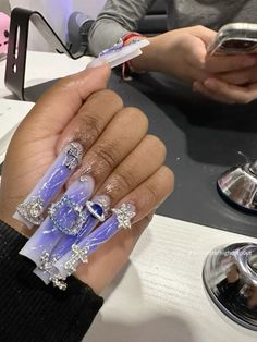 Junk Nails, Punk Nails, Hard Nails, Long Acrylic Nail Designs, Drip Nails, Colored Acrylic Nails, French Tip Acrylic Nails, Dope Nail Designs, Short Square Acrylic Nails