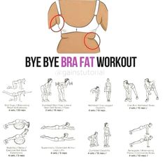 Bra Fat Workout, Latihan Dada, Back Fat Workout, Trening Fitness, Quick Workout Routine, Fat Workout, Workout Without Gym, Body Workout Plan, At Home Workout Plan