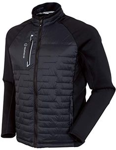 Sunice Performance Apparel - Hamilton Men’s Windproof Full Zip Ultra-Lightweight Water Repellent Thermal Jacket Jaket Motor, Thermal Jacket, Womens Golf Shirts, Windproof Jacket, Golf Jackets, Hybrid Design, Mens Winter Coat, Black Camo, Performance Outfit