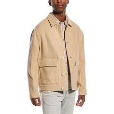 About The Brand: Hailed For Its Beautifully-Crafted Cashmere Pieces, Brunello Cucinelli Was Named Gq's Designer Of The Year In 2021. With Attention To Craftsmanship And Sustainability, The Company Exemplifies Italian Luxury. Wool Jacket In Beige With Spread Collar And Dual Front Pockets Approximately 26in From Shoulder To Hem Model Is 6'2.5 And Is Wearing A Size 50. Measurements May Vary Slightly By Size. Button Front 100% Wool Dry Clean Only Made In Italy Our Products Are 100% Genuine. In Some Corduroy Coat, Linen Jacket, Leather Vest, Leather Moto Jacket, Italian Luxury, Wool Jacket, Moto Jacket, Brunello Cucinelli, Gq