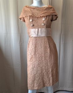 Gogo Girl, Scalloped Collar, Open Sleeves, Vintage Dresses 1960s, Vintage Closet, Vintage 1950s Dresses, 1960's Dress, Open Sleeve, 1950s Dress