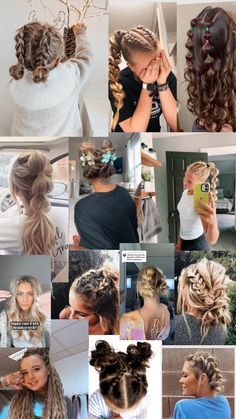 Which hairstyle is your favorite?￼ comment down below￼!!! Long To Short Haircut, Scrunchie Bun, Soccer Hairstyles, Preppy Hairstyles, Gorgeous Birthday, Birthday Hairstyles, Cute Simple Hairstyles, Curly Hair Styles Easy