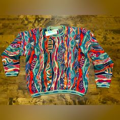 A Spectacular Vintage Coogi Sweater W Tags. Striking Example Of Classic Knit Style Xl Size. Measurements In Pictures. Mercerised Cotton. Coogi Sweater Outfit Women, Coogi Sweater, Random Clothes, Fun Crochet, Fun Crochet Projects, Knit Style, Retail Therapy, Baby Sweaters, Fit Inspo