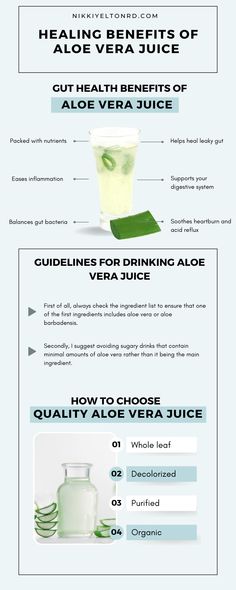 Aloe is a wonderful gut healthy addition to your diet that is packed with nutrients and can ease inflammation, balance gut bacteria, heal leaky gut, support your digestive system, and soothe heartburn and acid reflux. The benefits for aloe vera juice can support your body in your gut health goals! #aloevera #benefitsofaloeverajuice #drinkaloevera #isdrinkingaloeverasafe #guthealth  #autoimmunewarrior #autoimmunity #nikkiyeltonrd Aloe Vera For Gut Health, Aloe Vera Water Benefits, Aloe Vera Juice Recipes, Aloe Vera Juice Benefits, Aloe Vera Juice Drink, Aloe Vera Recipes, Benefits Of Aloe Vera, Juice Benefits, Natural Medicine Cabinet