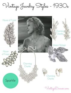 1949 Fashion, Jewelry History, 1930s Fashion Women, Jewelry Facts, Sparkle Bracelet, 30s Fashion, Jewelry Styles, Jazz Club