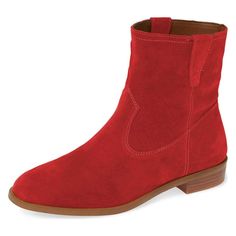 Handcrafted US sizing. Fits true to size. Flat Ankle Boots, Custom Boots, Red Flats, Buckled Flats, Winter Shoes For Women, Ankle Boots Flat, Suede Flats, Long Boots, Red Suede