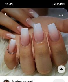 French Fade Nails, Unghie Sfumate, French Pedicure, Gel Pedicure, Bracelets Easy, French Tip Nail Designs, Dip Nails, Ombre Acrylic Nails, Easy Nails