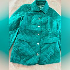 Very Cute Quilted Jacket/ 2 Front Pockets/ Snap On Buttons/ New Coats Women, Quilted Jacket, Coats For Women, Jackets & Coats, Jackets For Women, Green, Women Shopping, Color