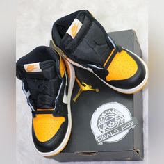 Description Condition: Brand New In Original Box Brand: Nike Size: 10c Gender: Unisex Kids Category: Kids Sneakers Color: Yellow/Black Model: Jordan 1 Retro 100% Authentic Guaranteed! Feel Free To Message With Any Questions- Offers Are Welcomed Price Is Negotiable Smoke Free Fast Shipping!! Id:Aj1r41924 Air Jordan Retro 1 High, Air Jordan Retro 1, Jordan Retro 1, Air Jordan Retro, Retro 1, Kids Jordans, Air Jordans Retro, Black Model, Jordan 1 Retro