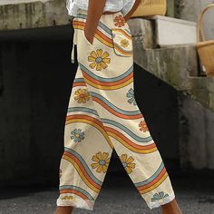 SPECIFICATIONSBrand Name: ChicmyStyle: vintageAge: MIDDLE AGEOrigin: Mainland ChinaCN: GuangdongSeason: Spring/SummerWaist Type: MIDDecoration: PocketsElasticity: Slight StrechFabric Type: BroadclothPattern Type: FloralPant Style: pencil pantsMaterial: POLYESTERMaterial: COTTONFit Type: LOOSELength: Ankle-Length PantsCraft of Weaving: TATRelease Date: Spring 2024Place Of Origin: China (mainland)Closure Type: DrawstringGender: WOMENModel Number: ZJ51093Front Style: FlatSeason:: Spring/Summer/Fall/Autumn/WinterStyle:: Casual Style,Fashion Style,Sexy Style,Elegant StyleGender:: Women/Ladieas/Feamale/Woman More To Love More To LoveService:: Wholesale & DropshippingDiscount:: More Pieces More DiscountOccasion:: Party/Beach/Holiday/Streetwear/Office/Elegant/Sexy Size(cm) Waist (cm) Hip (cm) Pant Casual Boho Print Harem Pants For Summer, Casual Summer Boho Print Harem Pants, Casual Patterned Harem Pants For Spring, Casual Boho Print Pants For Spring, Printed Bohemian Harem Pants For Spring, Beige Bohemian Pants With Pockets, Casual Floral Print Pants For Festival, Casual Beige Floral Print Bottoms, White Bohemian Pants With Pockets